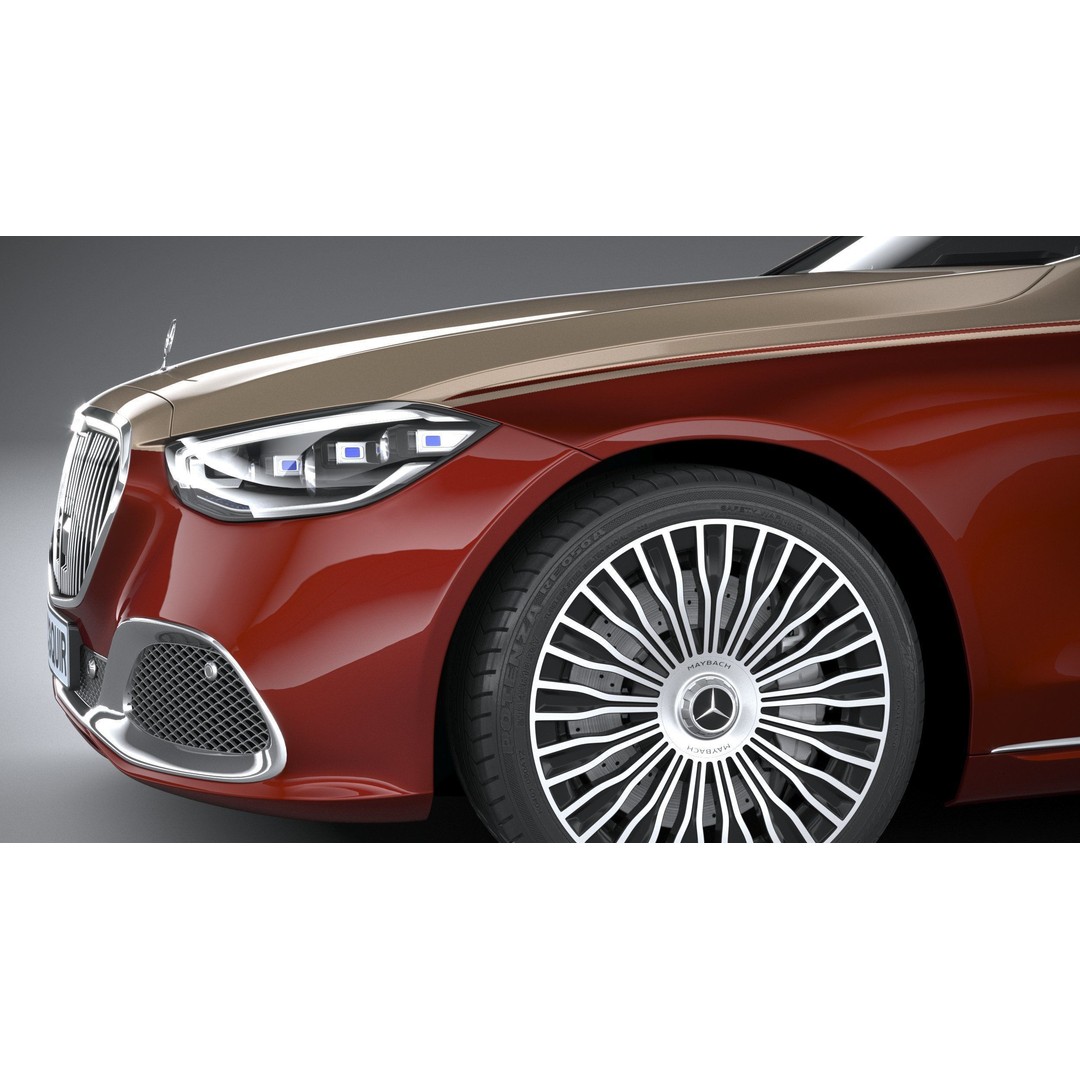Mercedes-Benz S-Class Maybach 2021 3D Model – High Poly Car Asset, FBX, OBJ - View 5