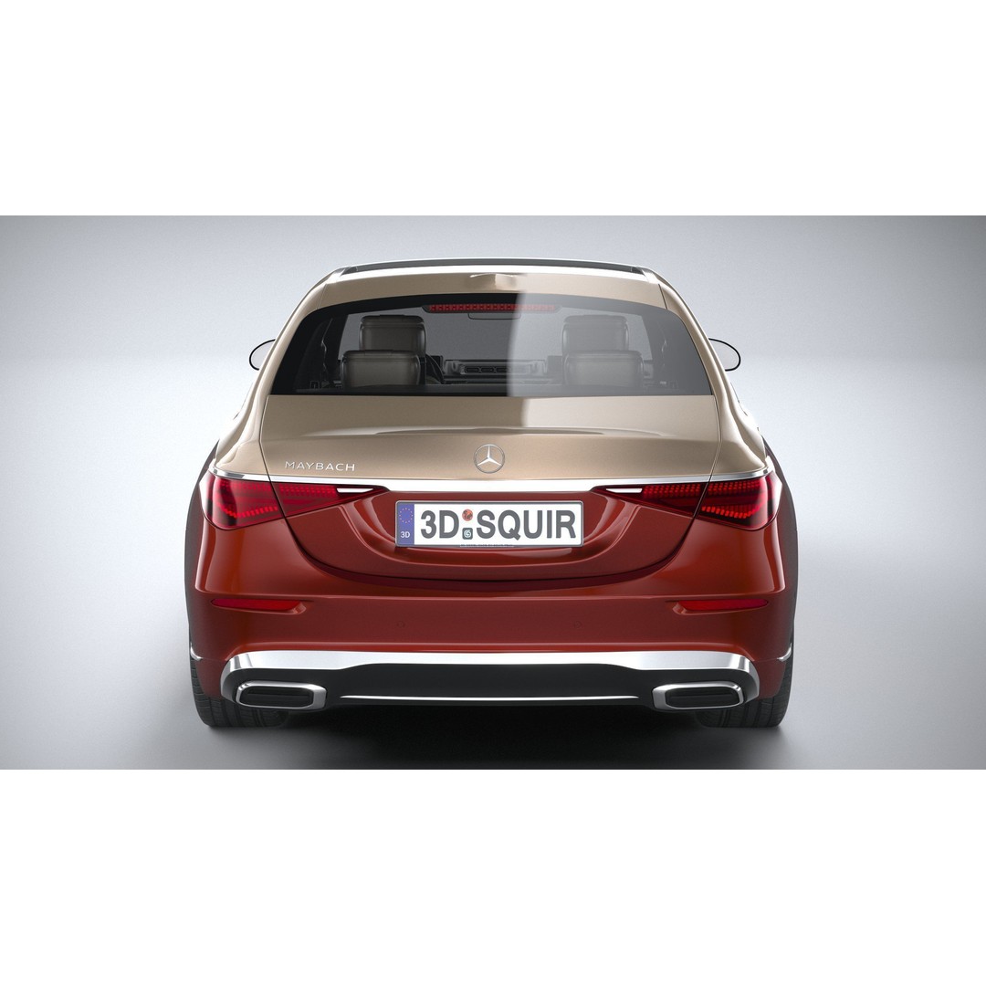 Mercedes-Benz S-Class Maybach 2021 3D Model – High Poly Car Asset, FBX, OBJ - View 6
