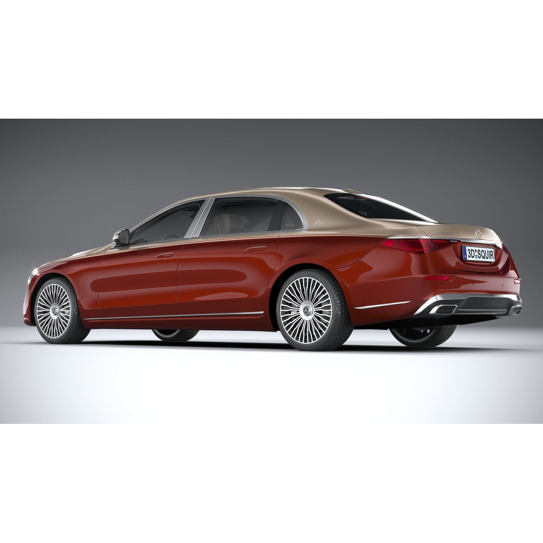 Mercedes-Benz S-Class Maybach 2021 3D Model – High Poly Car Asset, FBX, OBJ - View 7