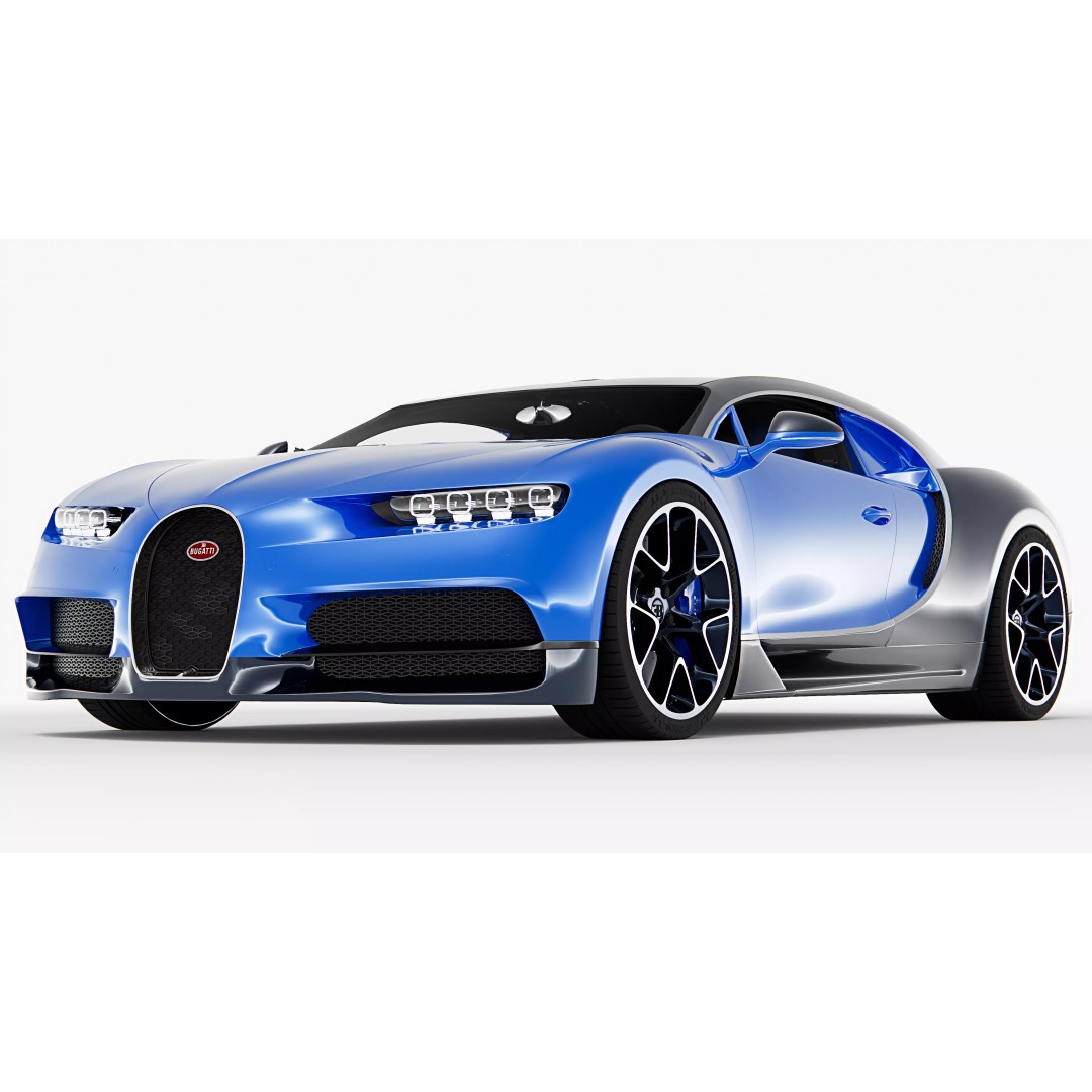 Bugatti Chiron 3D Model – High Poly Vehicle Asset, Game Ready Formats - View 12