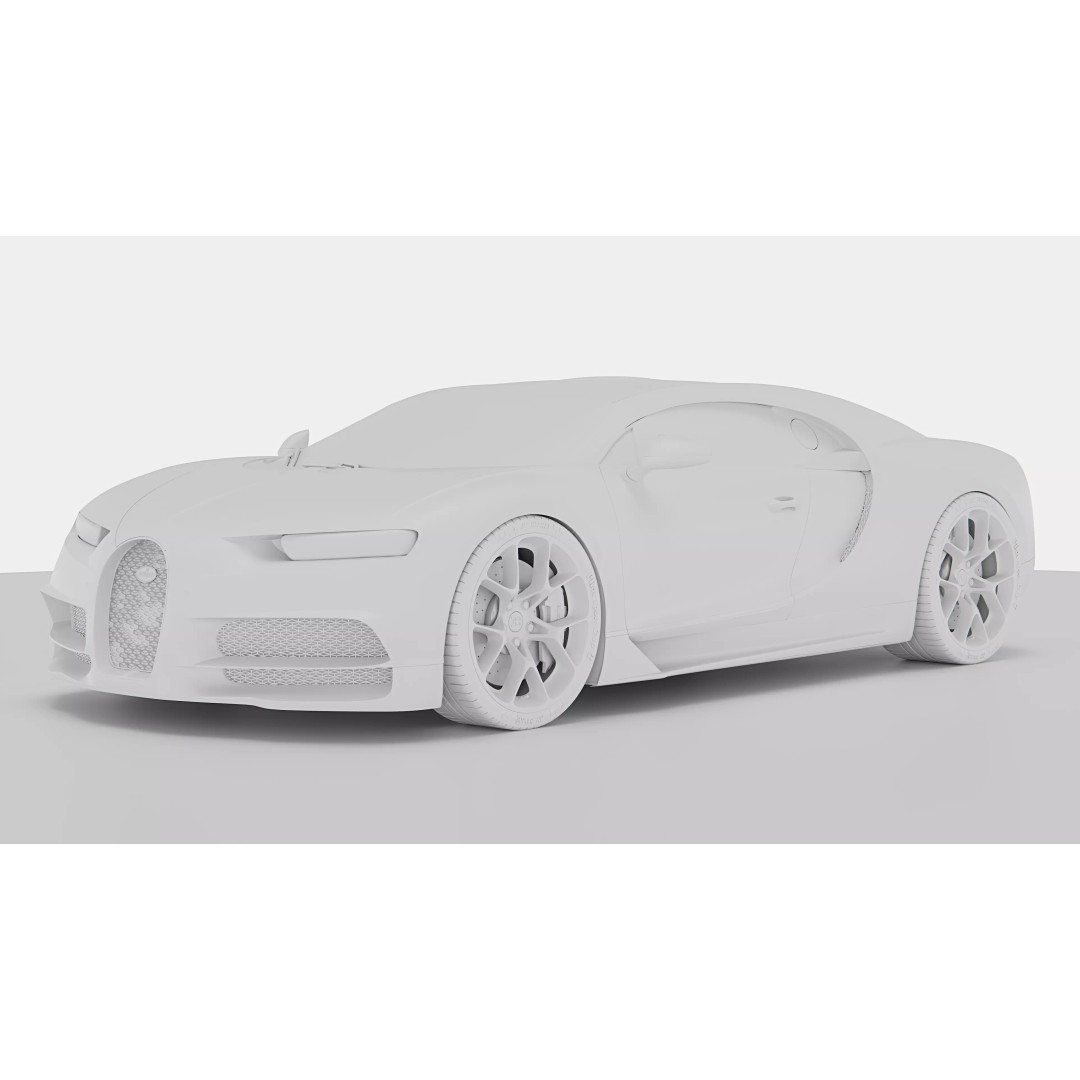 Bugatti Chiron 3D Model – High Poly Vehicle Asset, Game Ready Formats - View 15