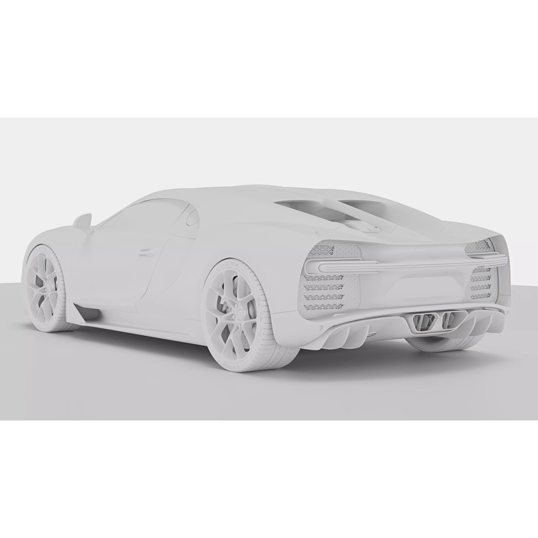 Bugatti Chiron 3D Model – High Poly Vehicle Asset, Game Ready Formats - View 16