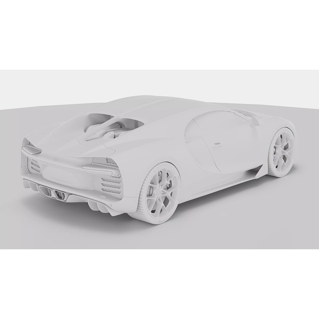 Bugatti Chiron 3D Model – High Poly Vehicle Asset, Game Ready Formats - View 17