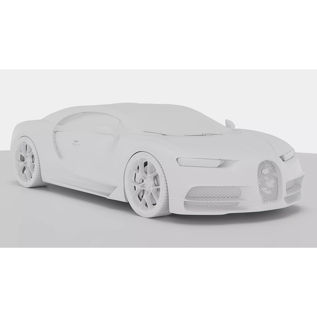 Bugatti Chiron 3D Model – High Poly Vehicle Asset, Game Ready Formats - View 18