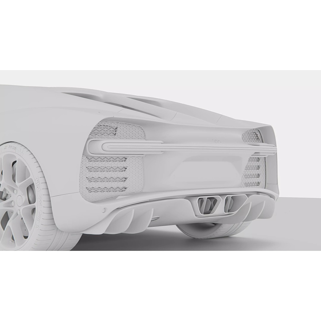 Bugatti Chiron 3D Model – High Poly Vehicle Asset, Game Ready Formats - View 22