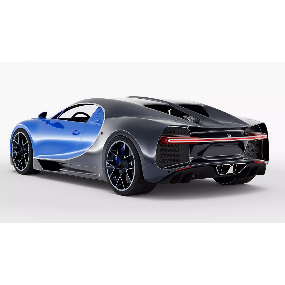 Bugatti Chiron 3D Model – High Poly Vehicle Asset, Game Ready Formats - View 5
