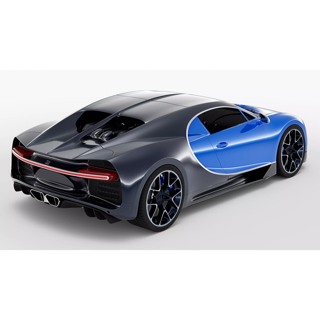Bugatti Chiron 3D Model – High Poly Vehicle Asset, Game Ready Formats - View 6