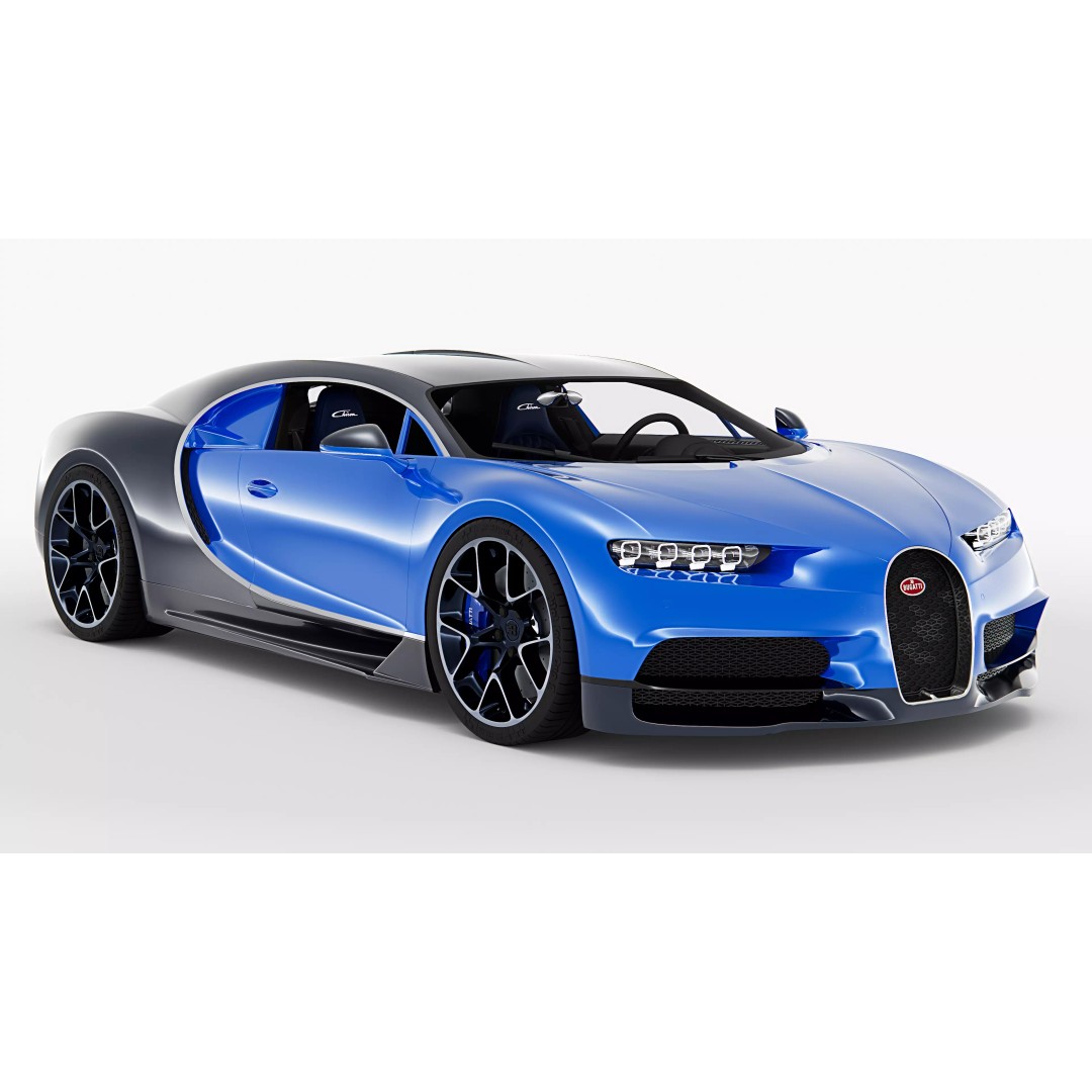 Bugatti Chiron 3D Model – High Poly Vehicle Asset, Game Ready Formats - View 7