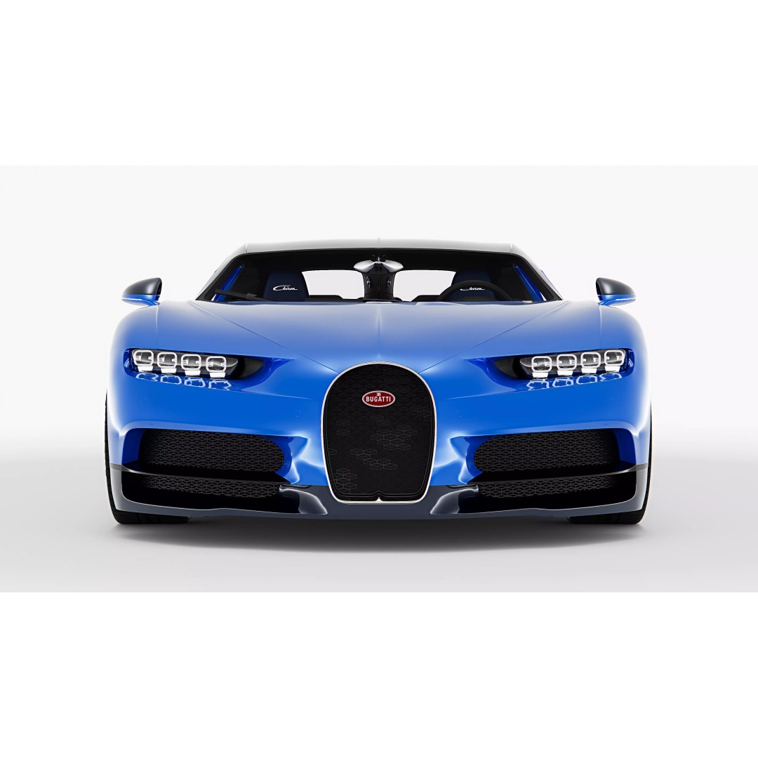 Bugatti Chiron 3D Model – High Poly Vehicle Asset, Game Ready Formats - View 9