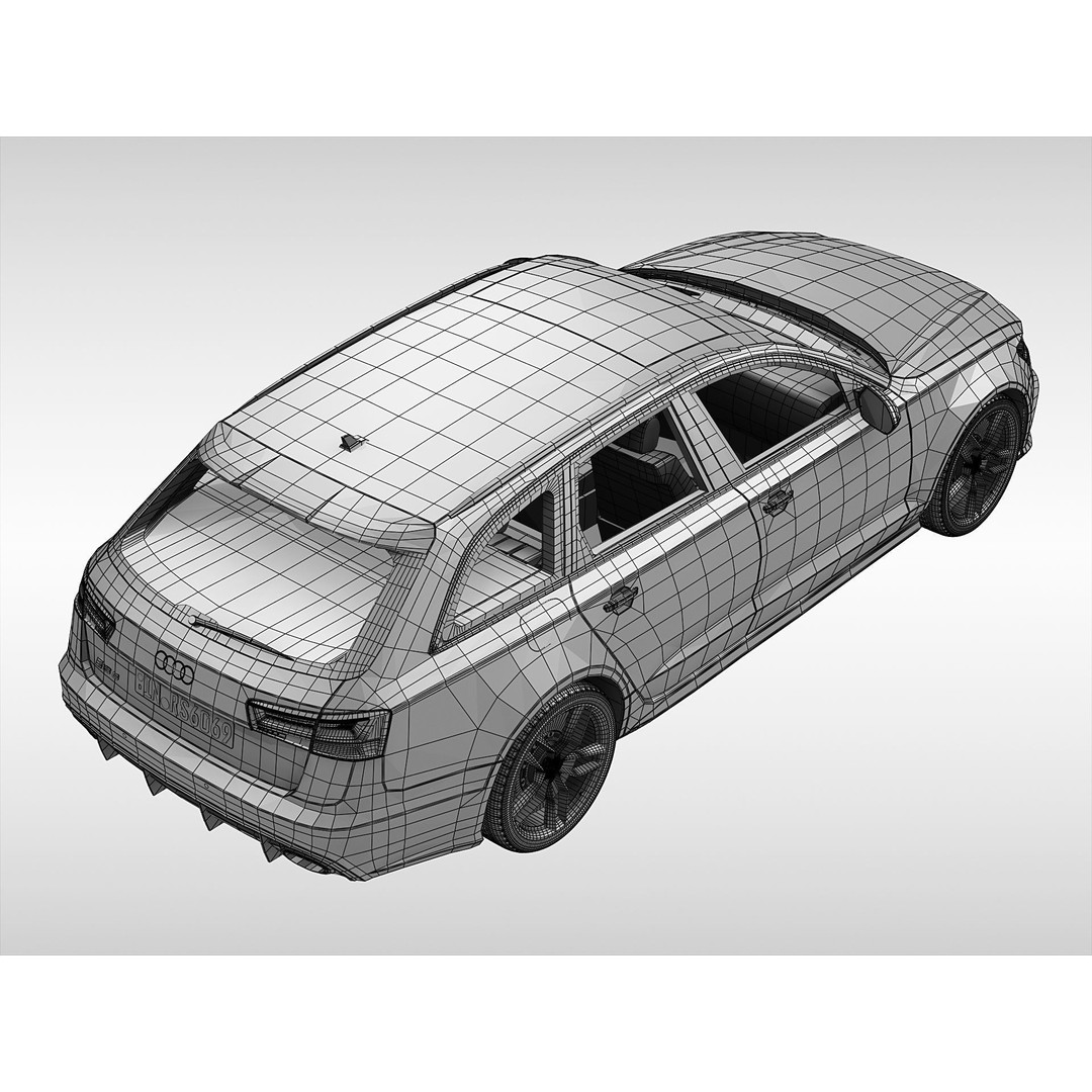 Audi RS6 Avant 2017 3D Model – High Poly Sports Car, FBX, OBJ