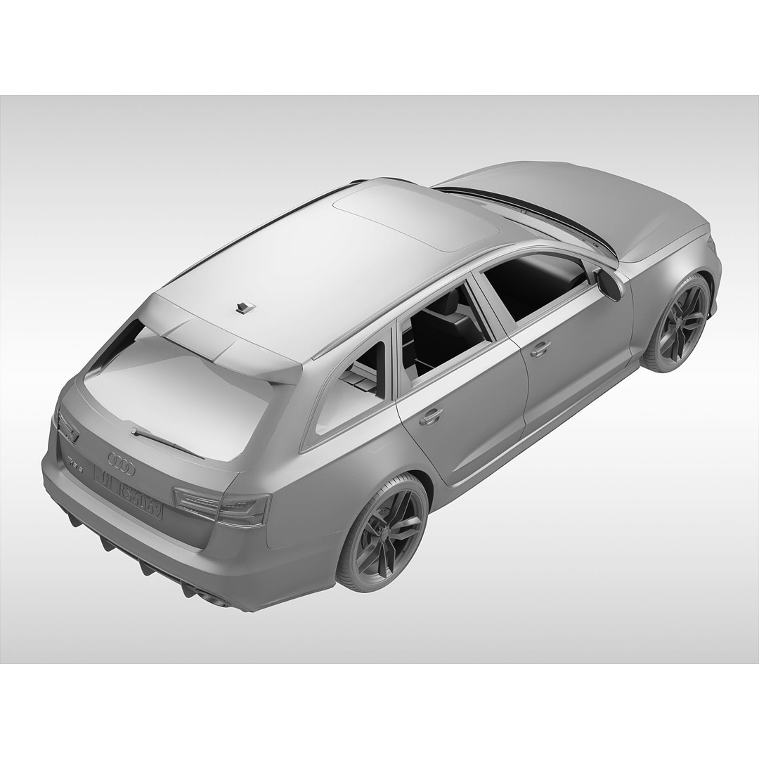 Audi RS6 Avant 2017 3D Model – High Poly Sports Car, FBX, OBJ - View 10