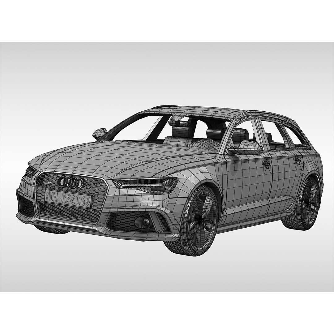 Audi RS6 Avant 2017 3D Model – High Poly Sports Car, FBX, OBJ - View 11