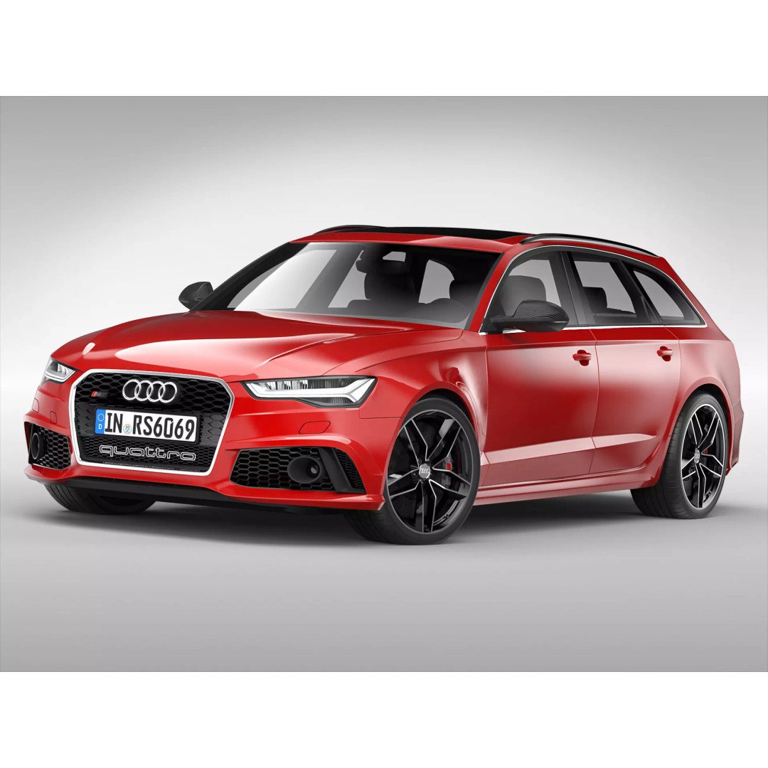 Audi RS6 Avant 2017 3D Model – High Poly Sports Car, FBX, OBJ - View 2