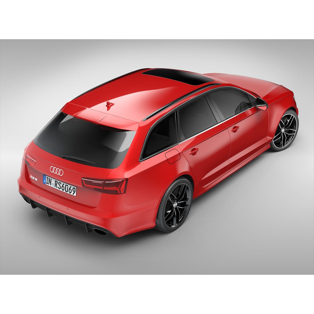 Audi RS6 Avant 2017 3D Model – High Poly Sports Car, FBX, OBJ - View 4