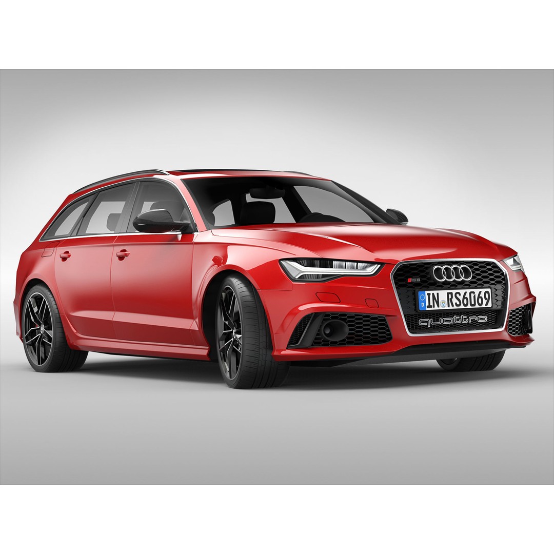 Audi RS6 Avant 2017 3D Model – High Poly Sports Car, FBX, OBJ - View 5