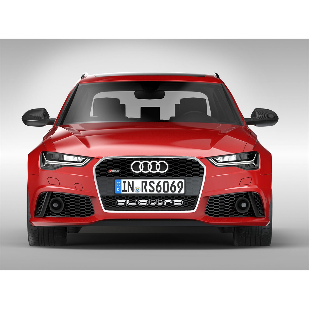 Audi RS6 Avant 2017 3D Model – High Poly Sports Car, FBX, OBJ - View 6