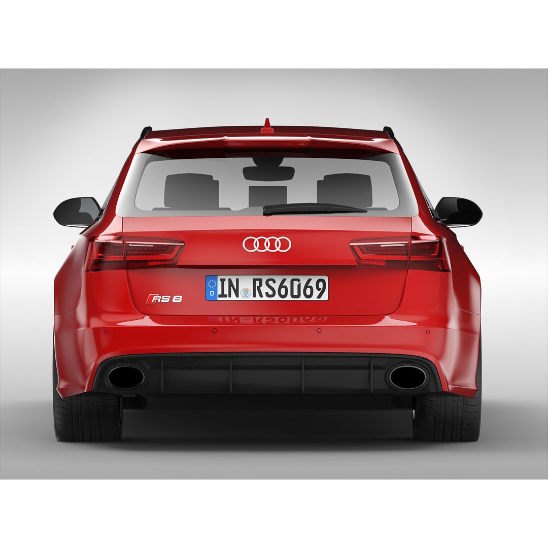 Audi RS6 Avant 2017 3D Model – High Poly Sports Car, FBX, OBJ - View 7