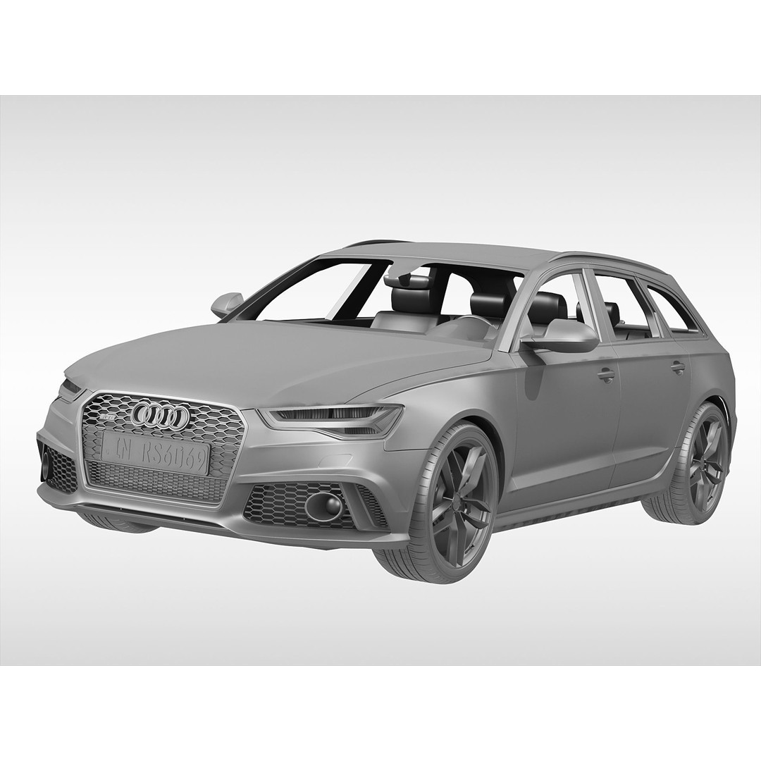 Audi RS6 Avant 2017 3D Model – High Poly Sports Car, FBX, OBJ - View 8
