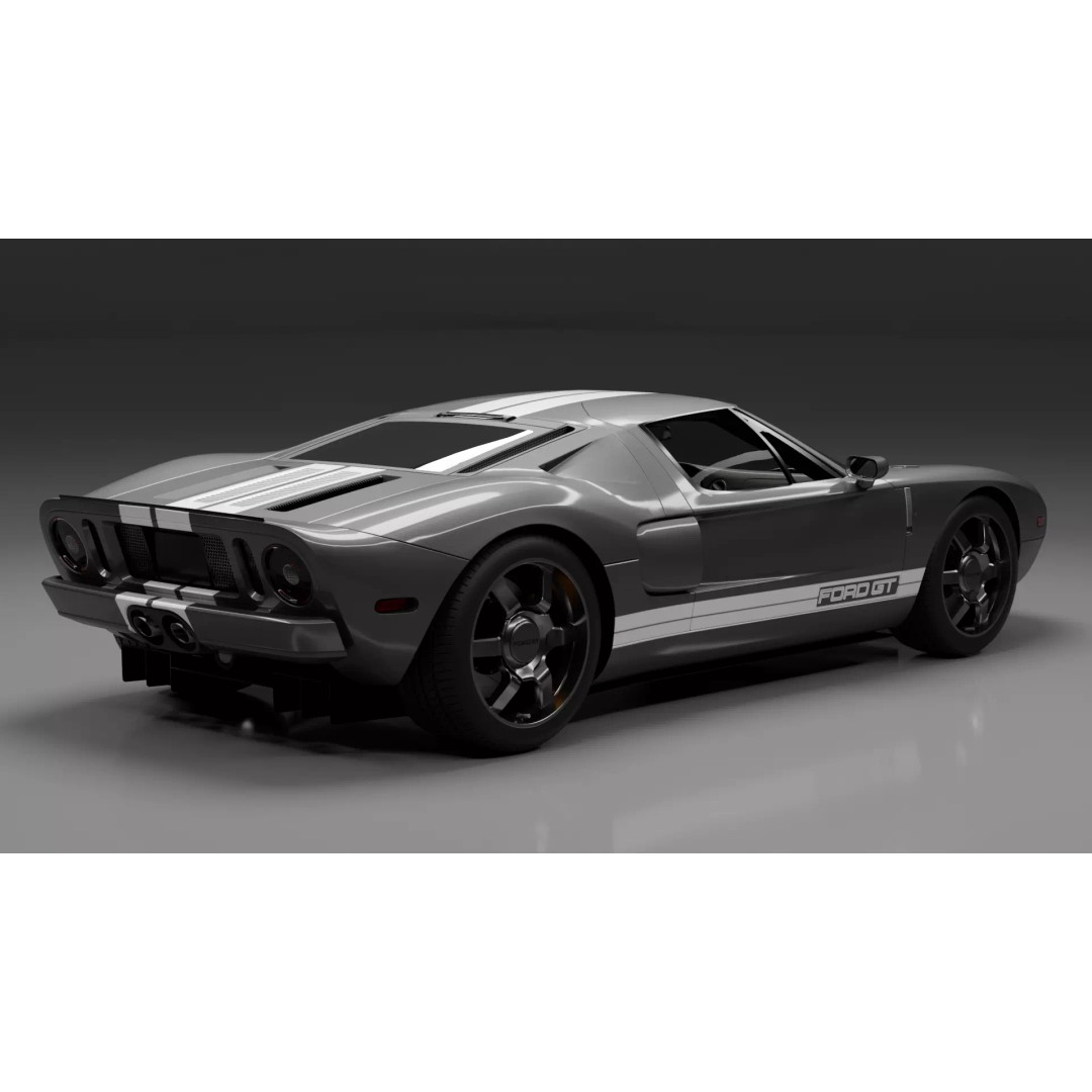 Ford GT 2005 3D Model – High Detail Rigged Vehicle, Blender, FBX, OBJ
