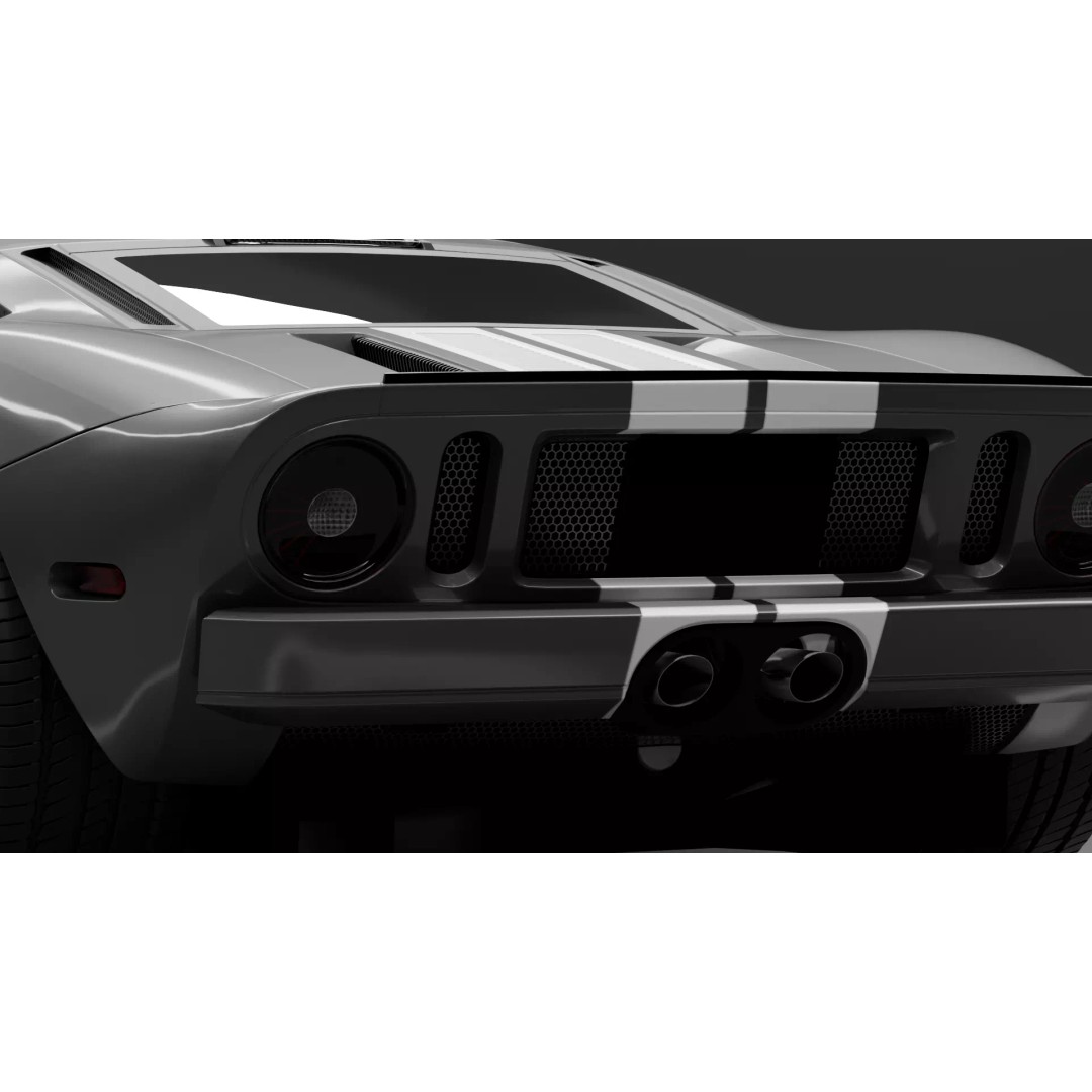 Ford GT 2005 3D Model – High Detail Rigged Vehicle, Blender, FBX, OBJ - View 11