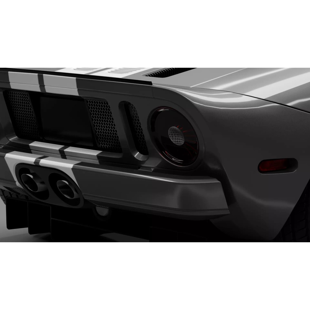 Ford GT 2005 3D Model – High Detail Rigged Vehicle, Blender, FBX, OBJ - View 13