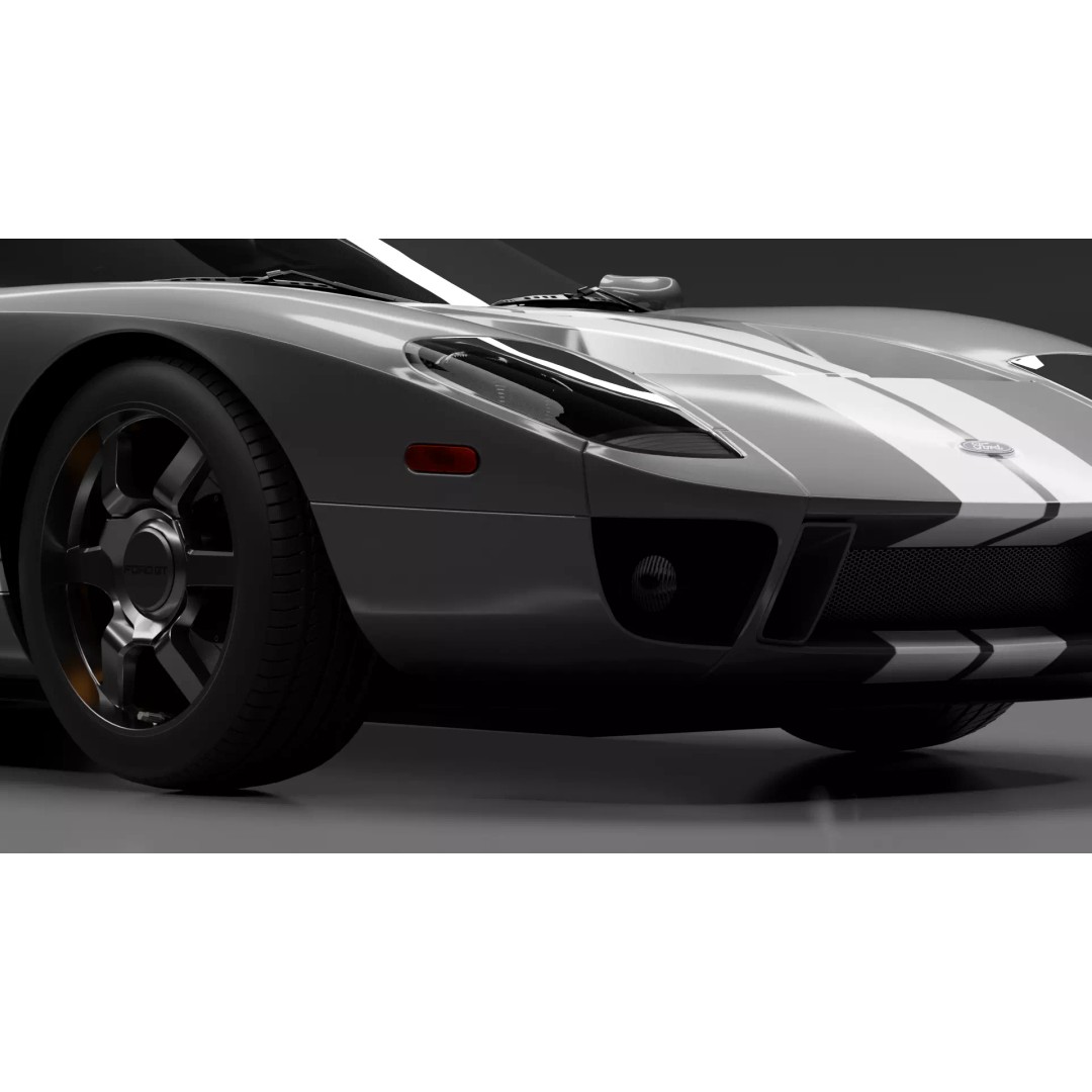 Ford GT 2005 3D Model – High Detail Rigged Vehicle, Blender, FBX, OBJ - View 14