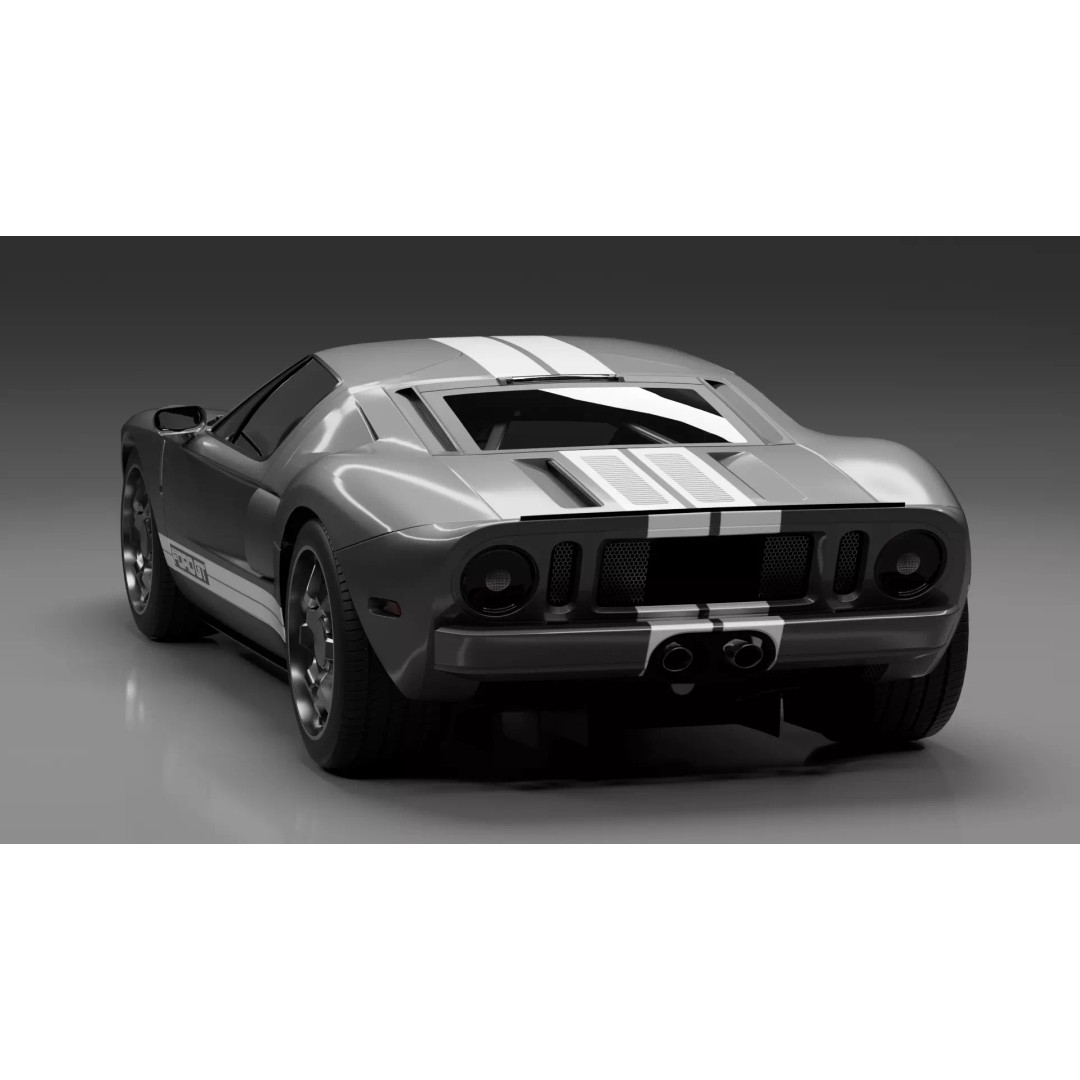 Ford GT 2005 3D Model – High Detail Rigged Vehicle, Blender, FBX, OBJ - View 16