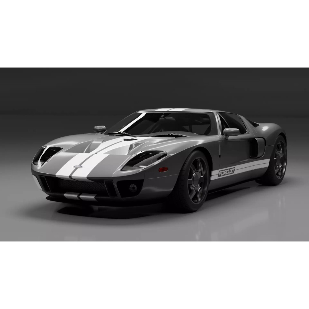 Ford GT 2005 3D Model – High Detail Rigged Vehicle, Blender, FBX, OBJ - View 21