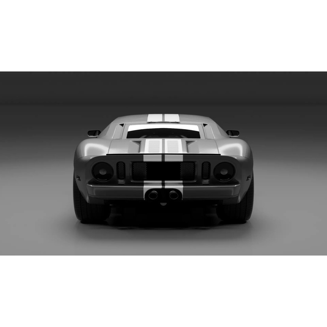 Ford GT 2005 3D Model – High Detail Rigged Vehicle, Blender, FBX, OBJ - View 23