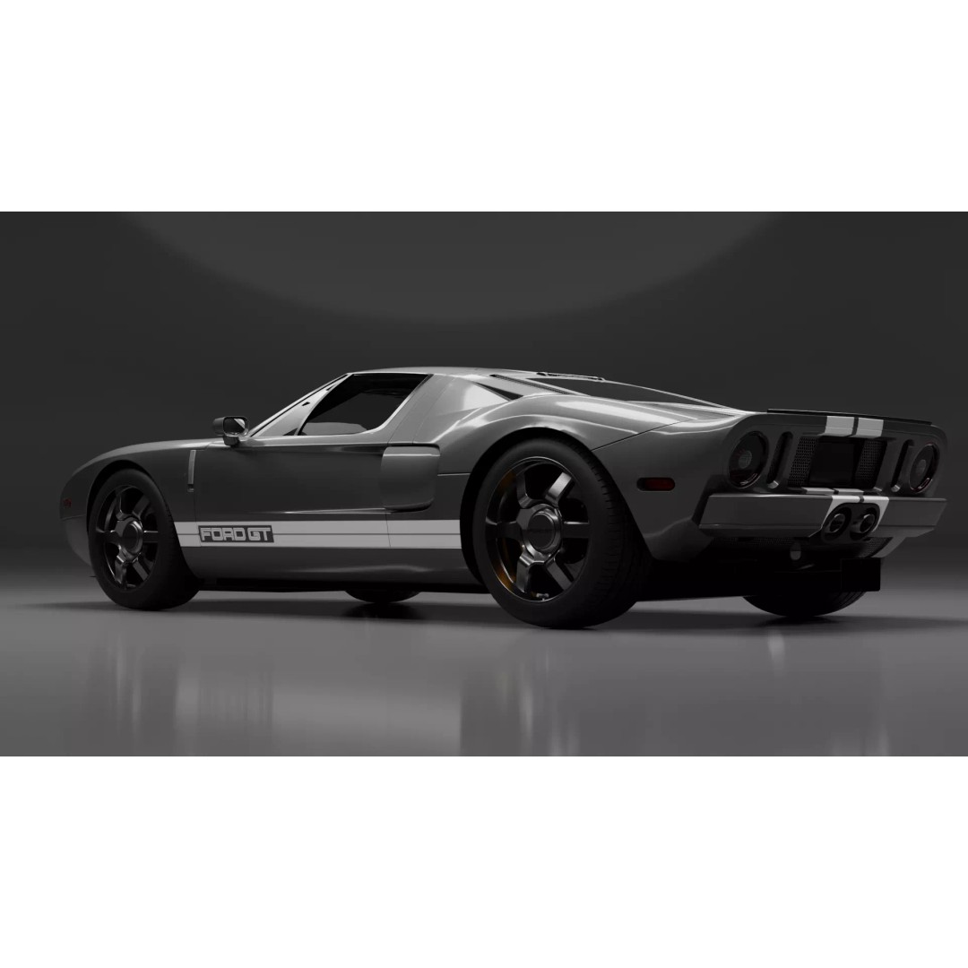 Ford GT 2005 3D Model – High Detail Rigged Vehicle, Blender, FBX, OBJ - View 24