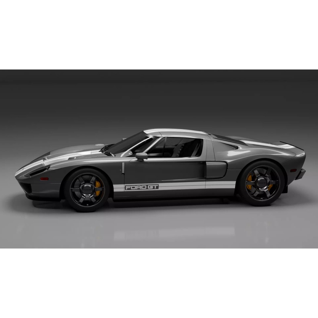 Ford GT 2005 3D Model – High Detail Rigged Vehicle, Blender, FBX, OBJ - View 27