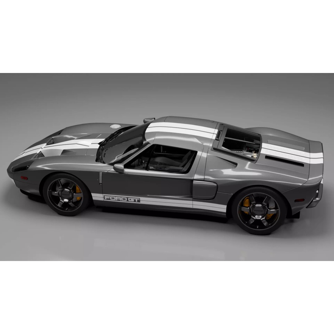 Ford GT 2005 3D Model – High Detail Rigged Vehicle, Blender, FBX, OBJ - View 28