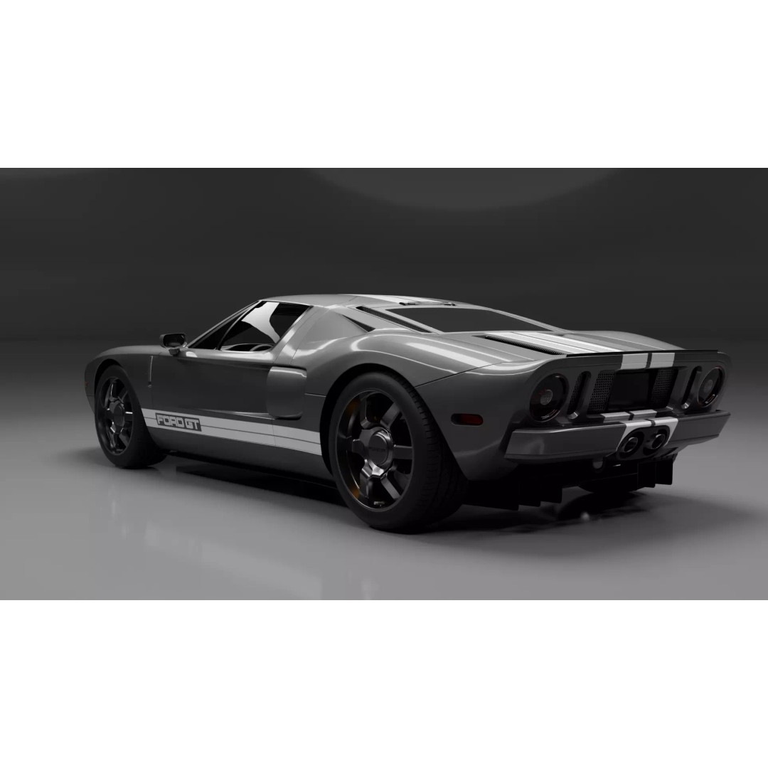 Ford GT 2005 3D Model – High Detail Rigged Vehicle, Blender, FBX, OBJ - View 3