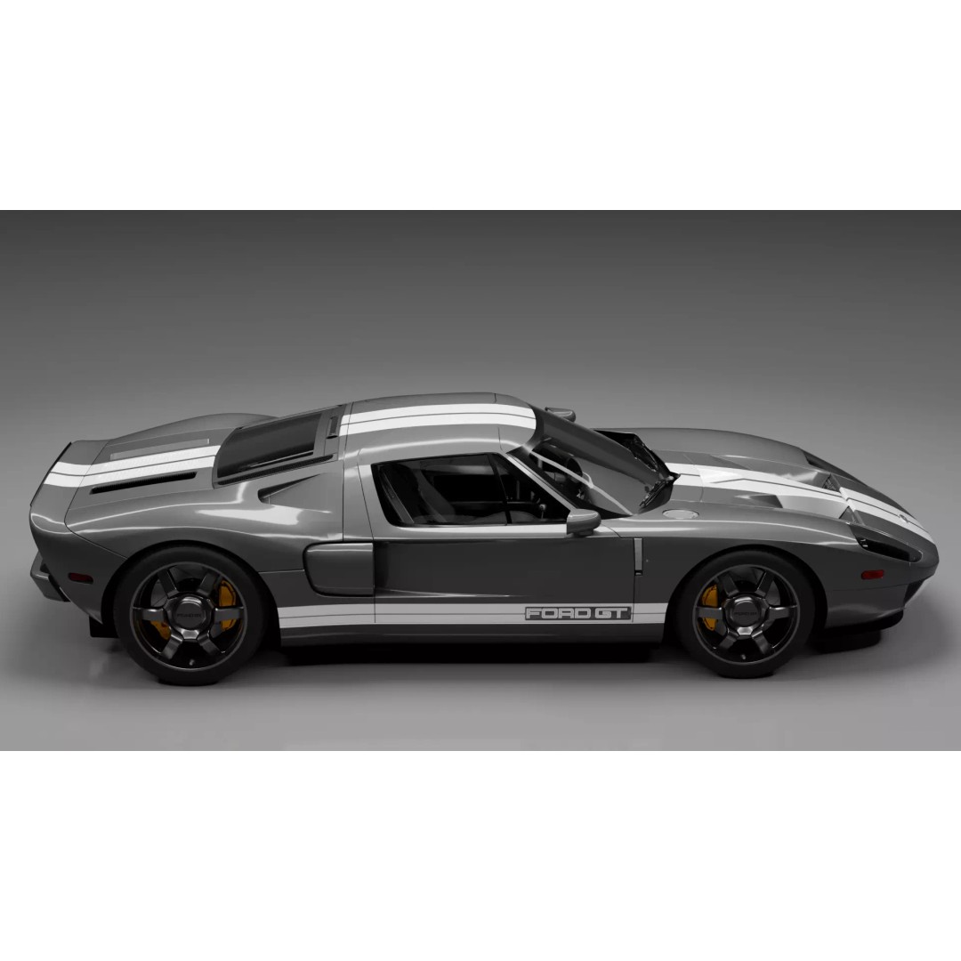 Ford GT 2005 3D Model – High Detail Rigged Vehicle, Blender, FBX, OBJ - View 30