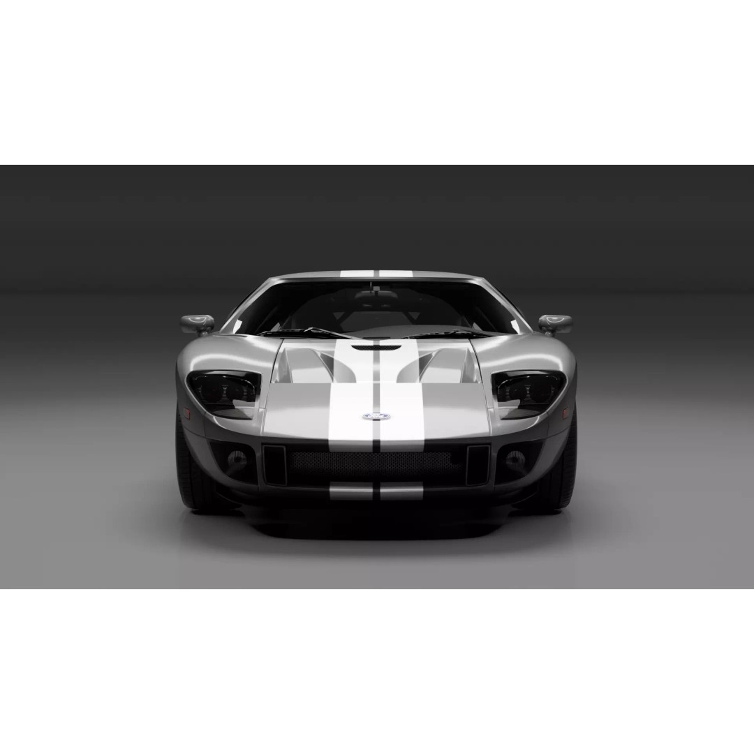 Ford GT 2005 3D Model – High Detail Rigged Vehicle, Blender, FBX, OBJ - View 32