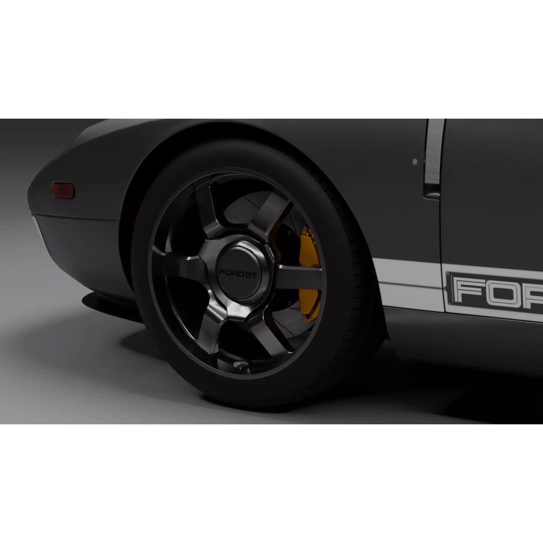 Ford GT 2005 3D Model – High Detail Rigged Vehicle, Blender, FBX, OBJ - View 35
