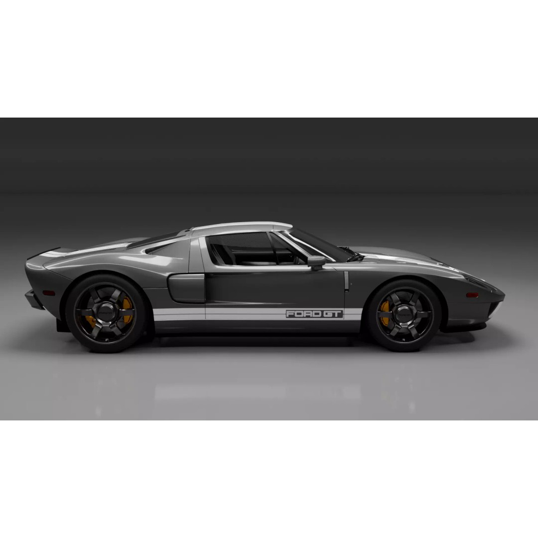 Ford GT 2005 3D Model – High Detail Rigged Vehicle, Blender, FBX, OBJ - View 5