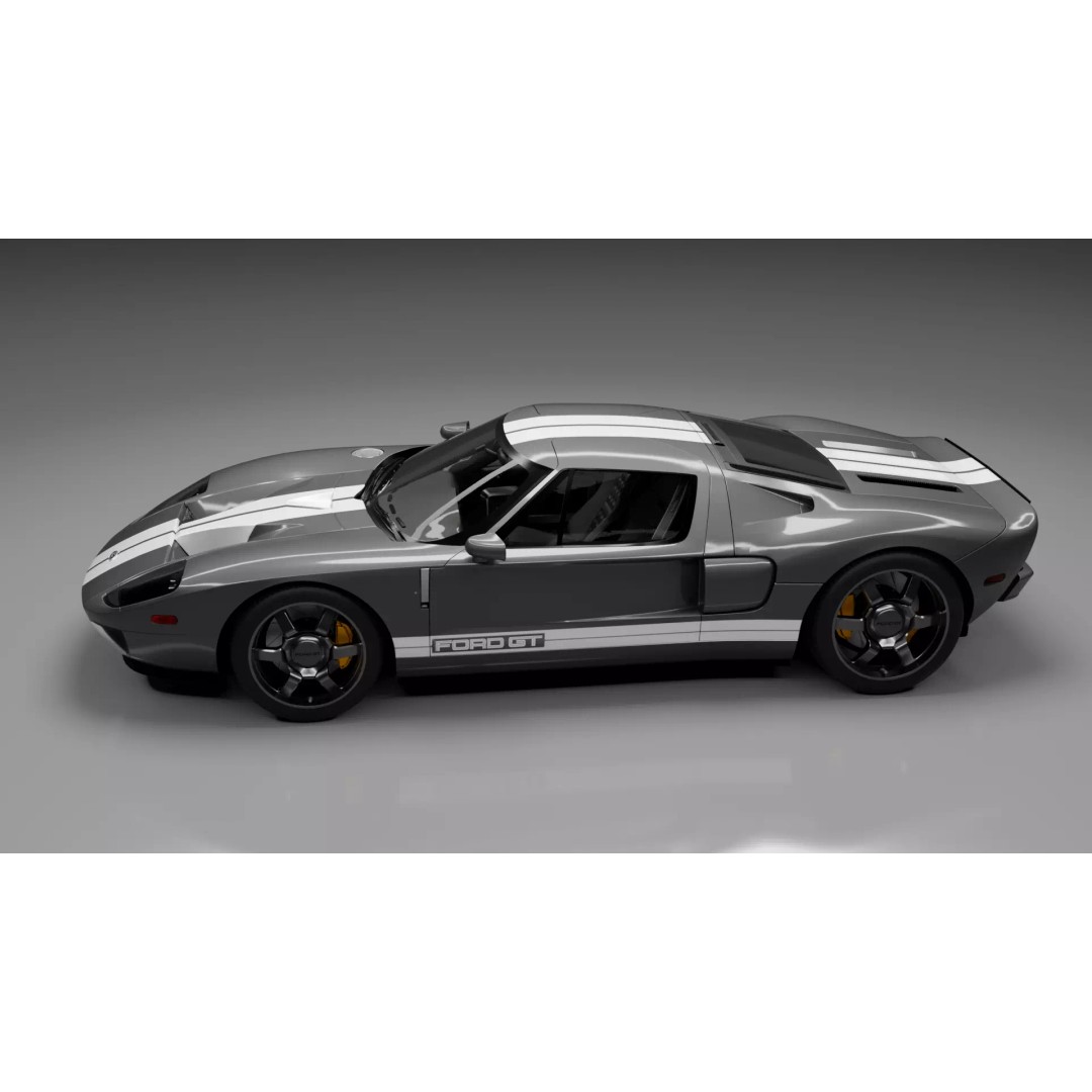 Ford GT 2005 3D Model – High Detail Rigged Vehicle, Blender, FBX, OBJ - View 7