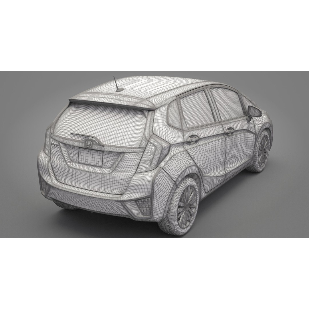 Honda Fit 3D Model – High Poly Vehicle with Textures, FBX, OBJ