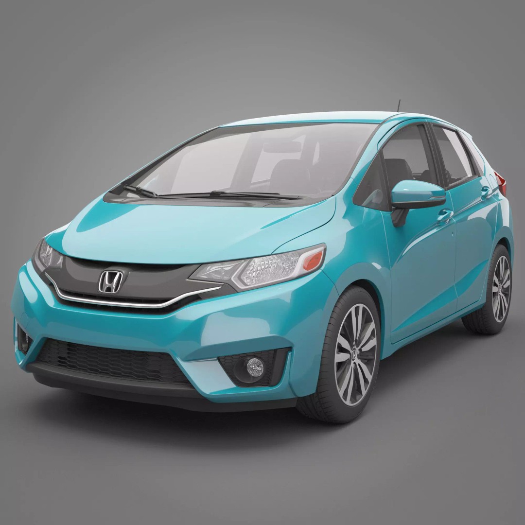 Honda Fit 3D Model – High Poly Vehicle with Textures, FBX, OBJ - View 2