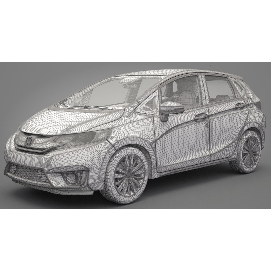 Honda Fit 3D Model – High Poly Vehicle with Textures, FBX, OBJ - View 20