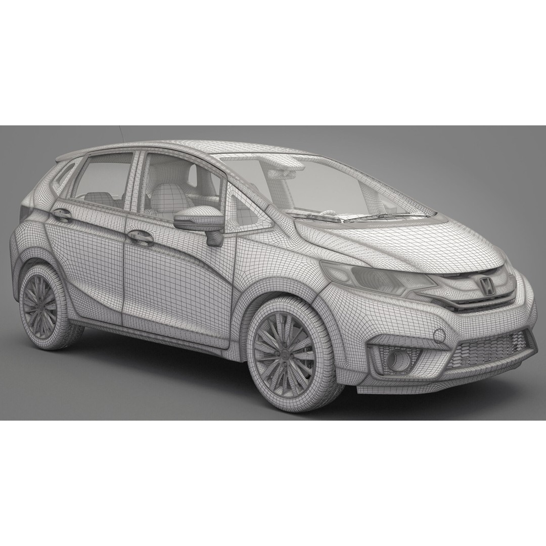 Honda Fit 3D Model – High Poly Vehicle with Textures, FBX, OBJ - View 21