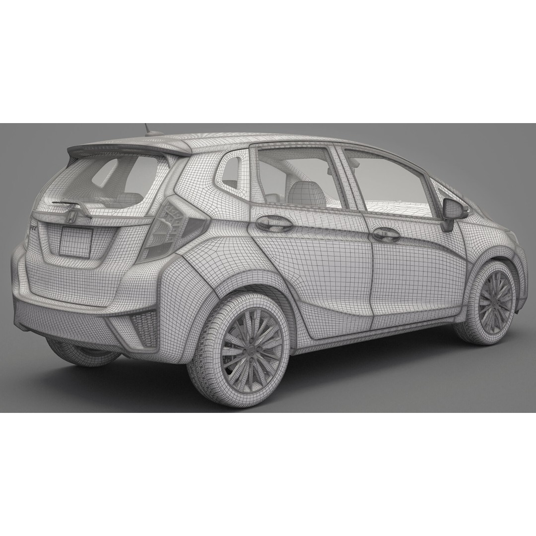 Honda Fit 3D Model – High Poly Vehicle with Textures, FBX, OBJ - View 22