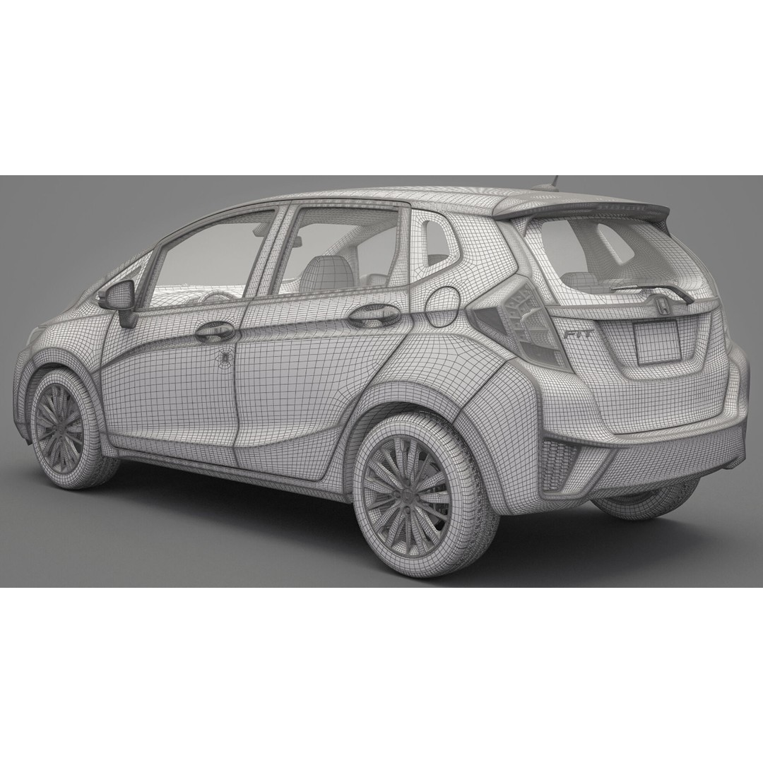 Honda Fit 3D Model – High Poly Vehicle with Textures, FBX, OBJ - View 23