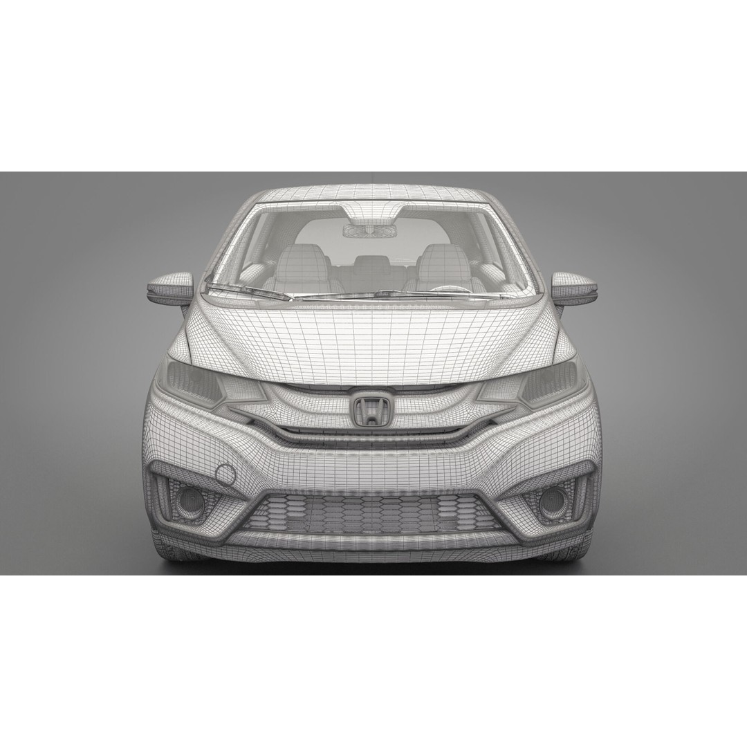 Honda Fit 3D Model – High Poly Vehicle with Textures, FBX, OBJ - View 24