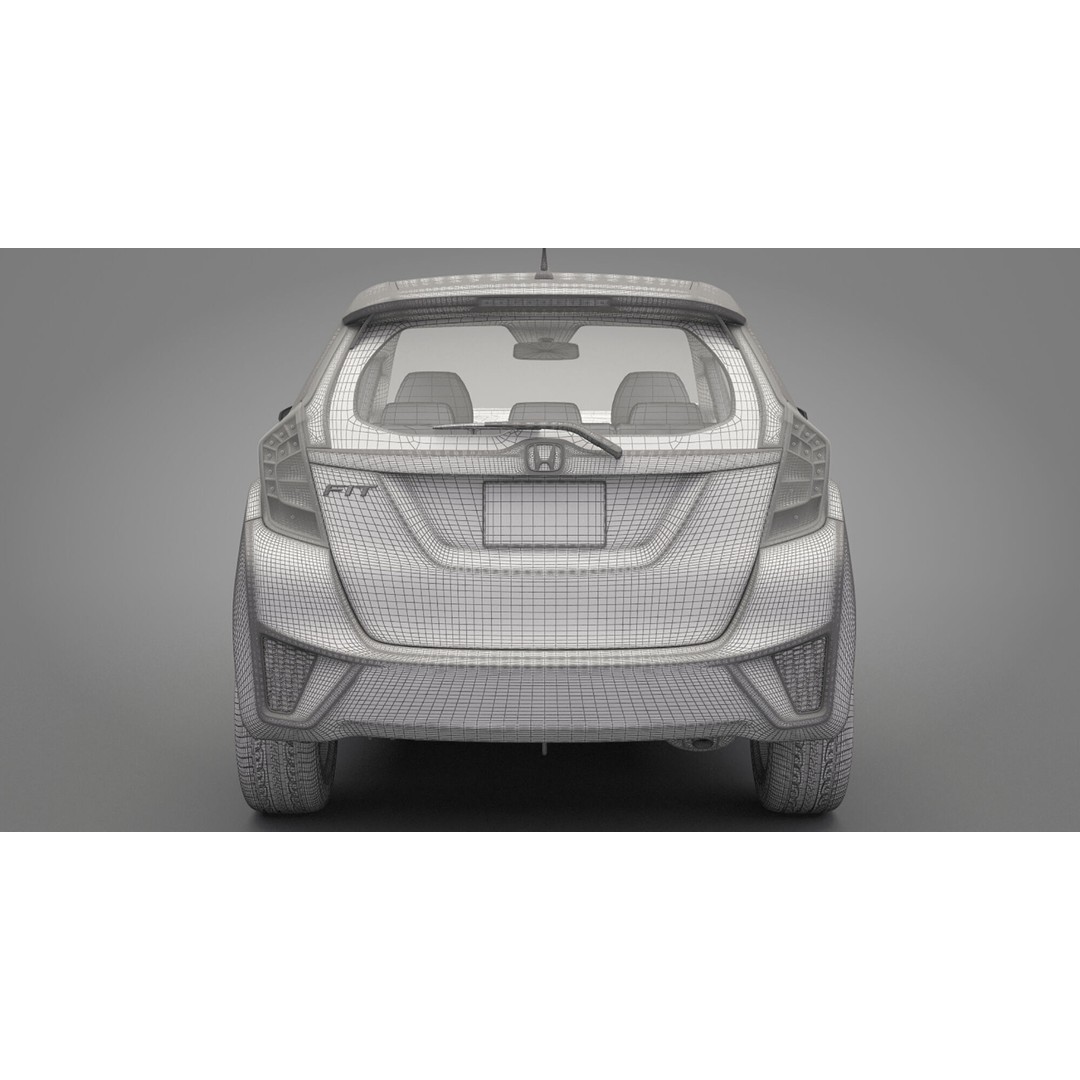 Honda Fit 3D Model – High Poly Vehicle with Textures, FBX, OBJ - View 25