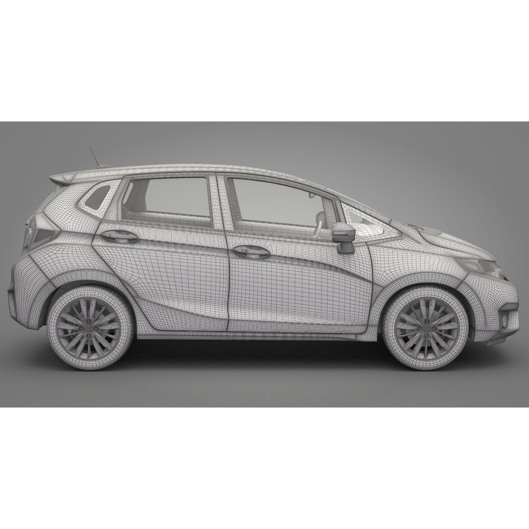 Honda Fit 3D Model – High Poly Vehicle with Textures, FBX, OBJ - View 26