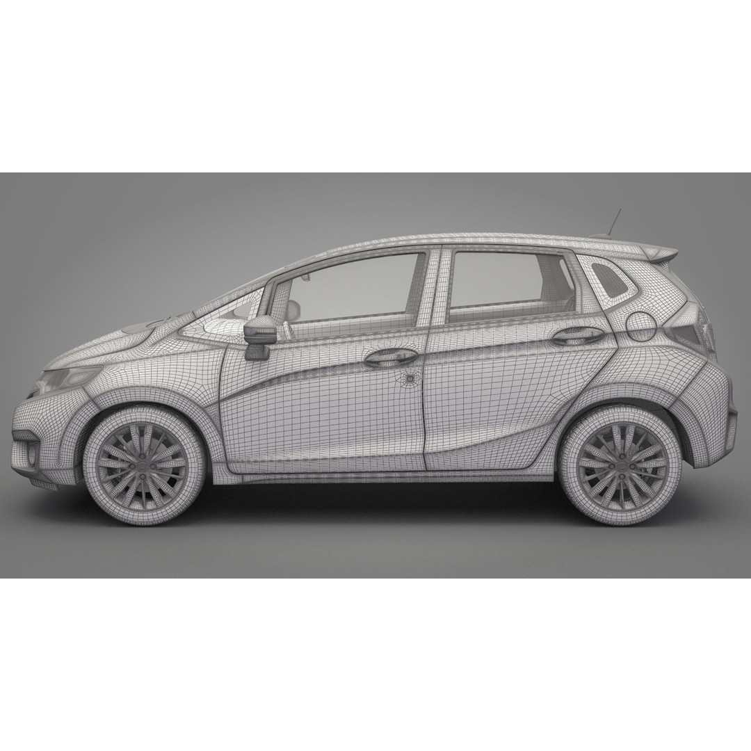 Honda Fit 3D Model – High Poly Vehicle with Textures, FBX, OBJ - View 27