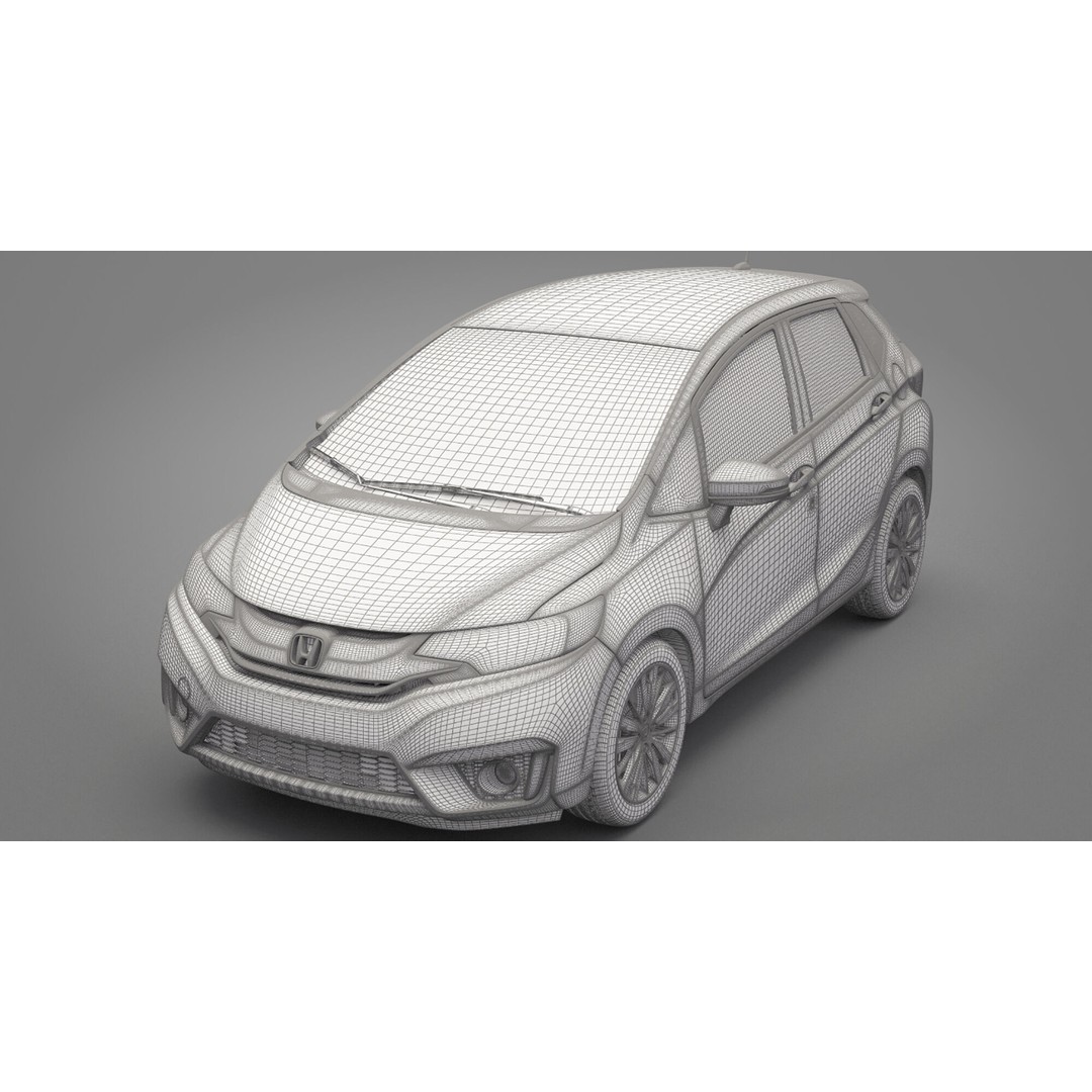 Honda Fit 3D Model – High Poly Vehicle with Textures, FBX, OBJ - View 28