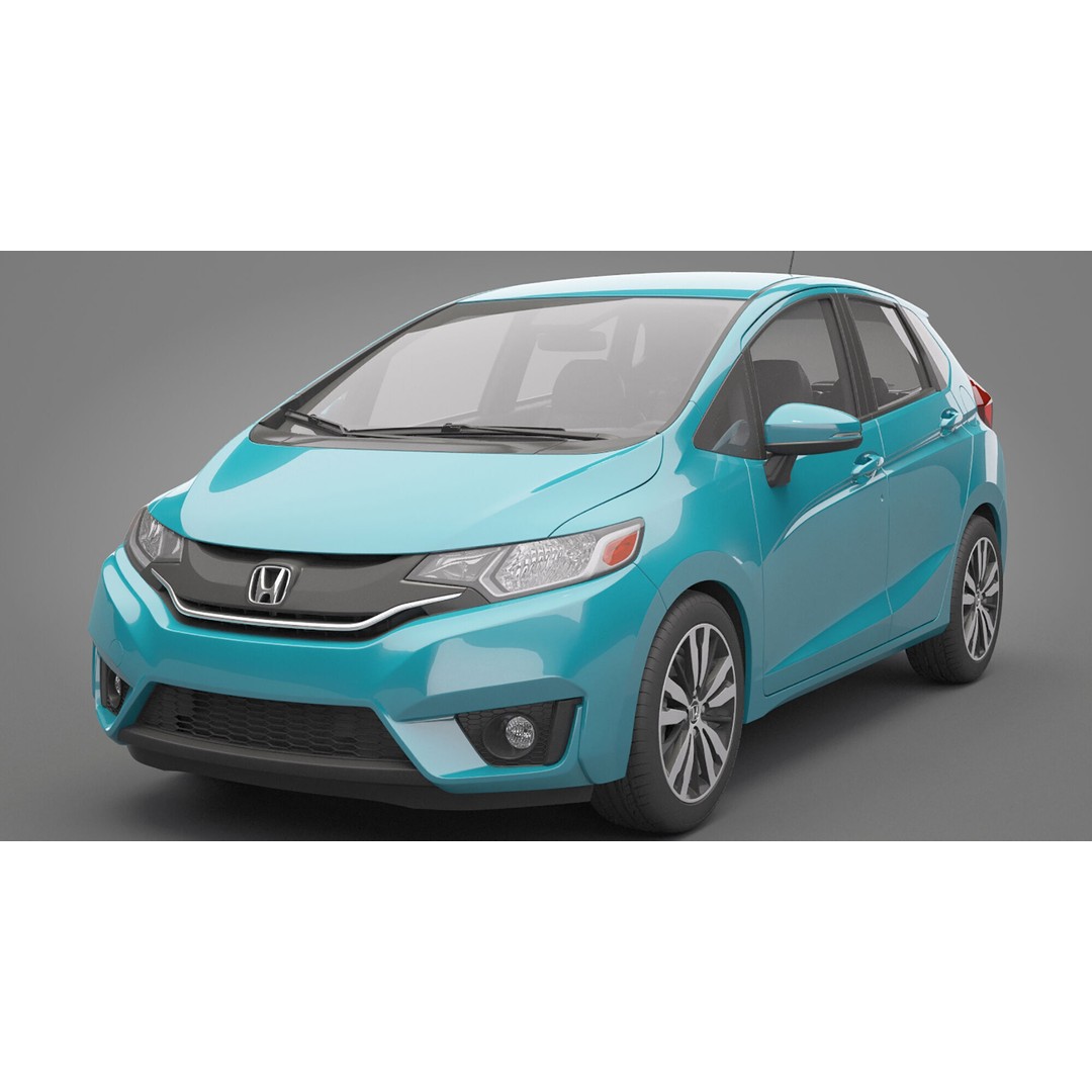 Honda Fit 3D Model – High Poly Vehicle with Textures, FBX, OBJ - View 3